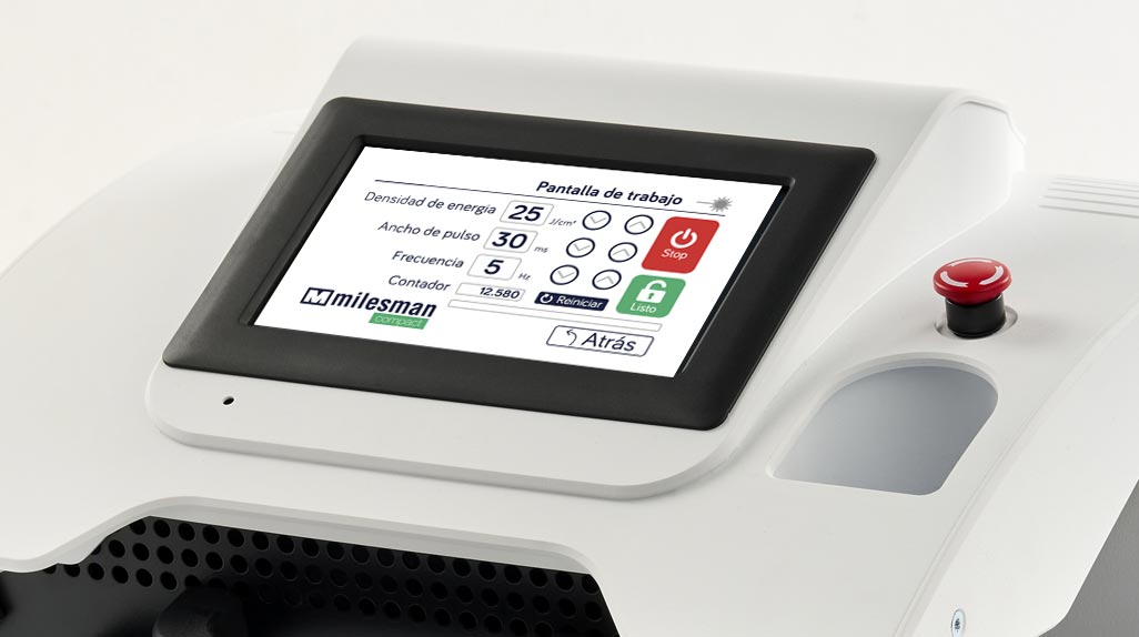 Pantalla de configuración del modo experto del Milesman Compact